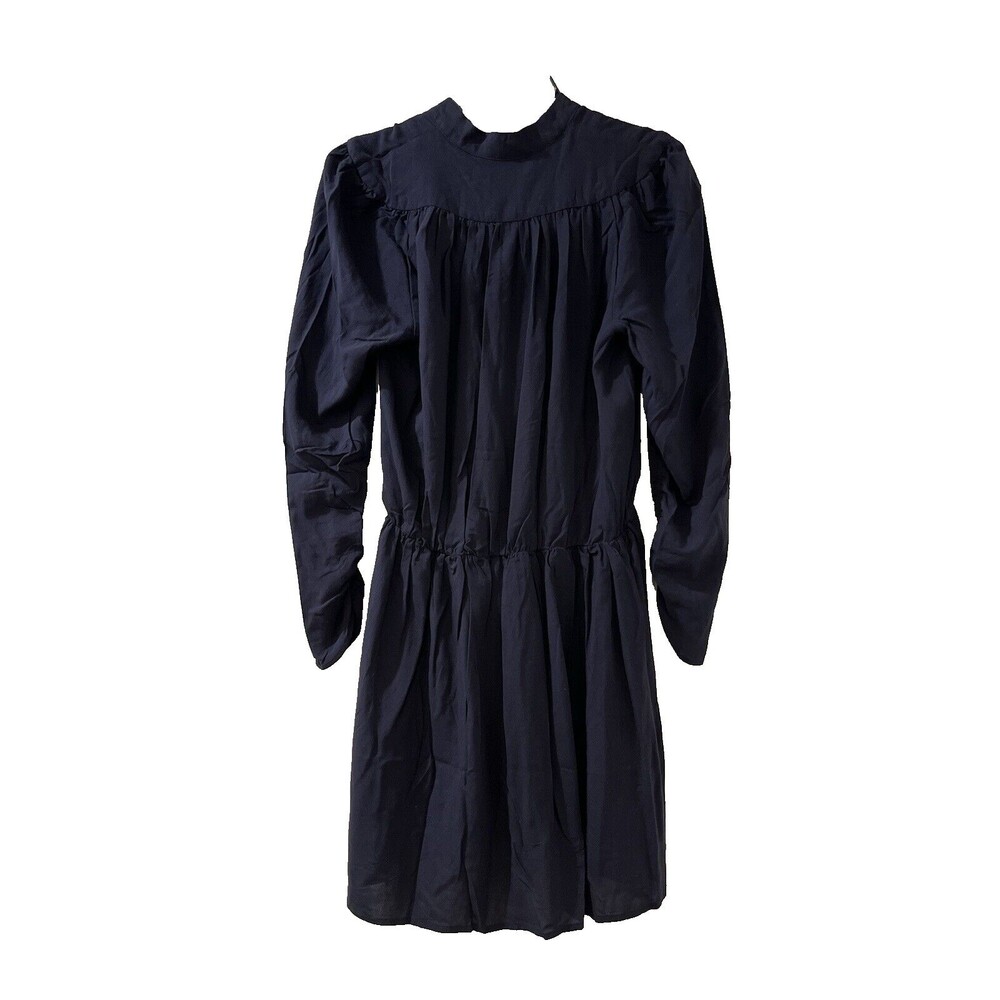 Zadig & Voltaire womens Reveal Faux Wrap Short Mini Dress size Small Navy $498 - Picture 4 of 9